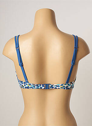 Haut de maillot de bain stretch haut soutien-gorge moulé bleu BELCOR femme