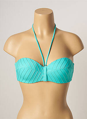 Haut de maillot de bain haut soutien-gorge moulé haut soutien-gorge moulé bleu LOU femme