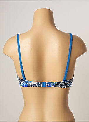 Haut de maillot de bain stretch haut bandeau bleu VARIANCE femme