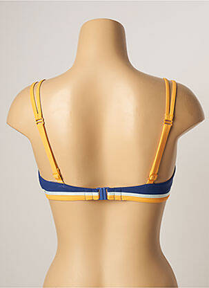 Haut de maillot de bain stretch haut soutien-gorge moulé bleu BELCOR femme