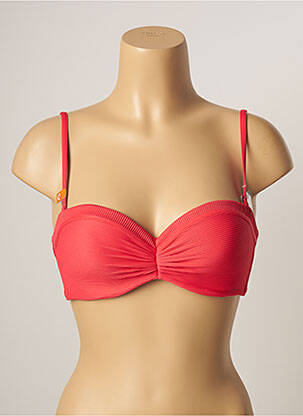 Haut de maillot de bain stretch haut bandeau rose CHERRY BEACH femme