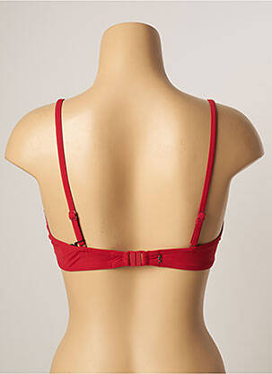 Haut de maillot de bain stretch haut soutien-gorge balconnet rouge LOU femme