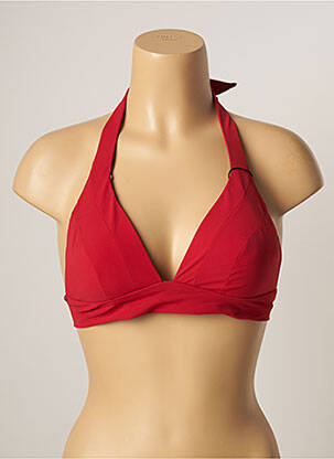 Haut de maillot de bain stretch haut triangles rouge LOU femme