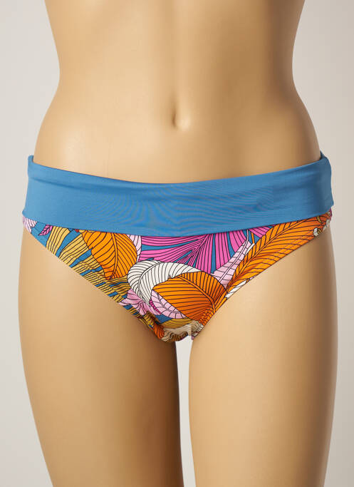 Bas de maillot de bain imprimé fantaisie culotte bleu BELCOR femme