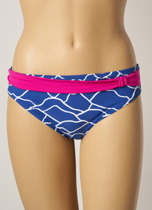 Bas de maillot de bain imprimé fantaisie culotte bleu BELCOR femme