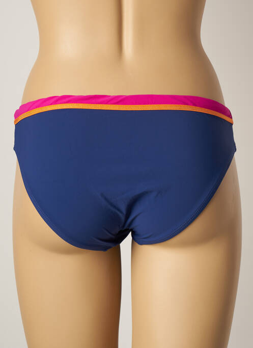 Bas de maillot de bain effet matière satinée culotte bleu BELCOR femme
