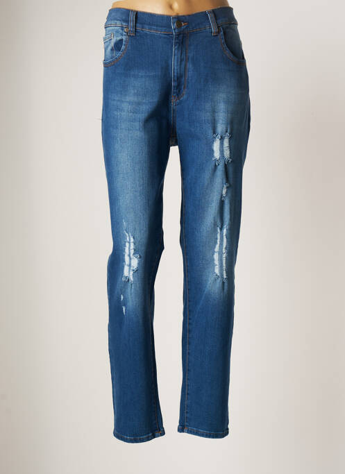 Jeans coupe droite bleu JEAN MARC PHILIPPE pour femme
