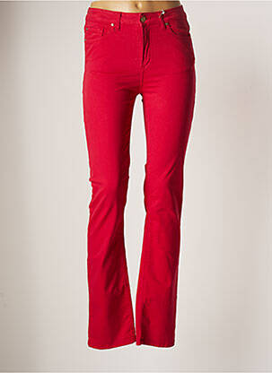 Pantalon droit stretch taille normale rose VOTRE NOM femme