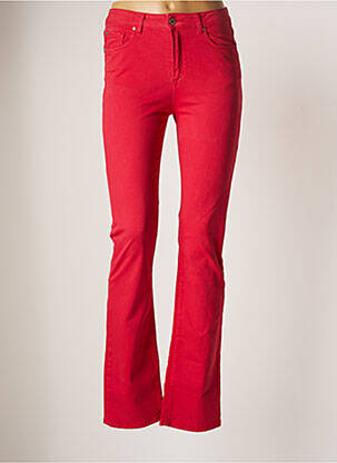 Pantalon droit stretch taille normale rose VOTRE NOM femme