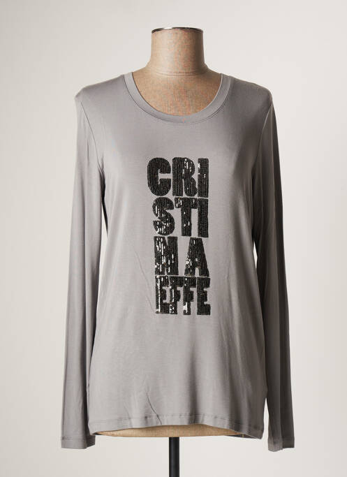 T-shirt gris CRISTINA EFFE pour femme