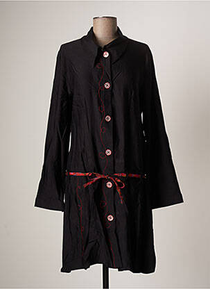 Robe mi-longue manches longues manches longues noir MADAME ZAZA OF MARSEILLE femme