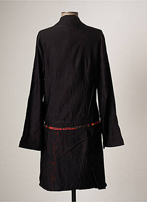 Robe mi-longue manches longues manches longues noir MADAME ZAZA OF MARSEILLE femme