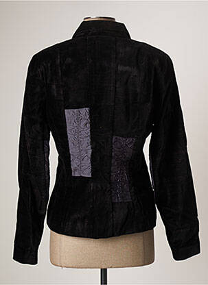 Veste casual epaulette noir MADAME ZAZA OF MARSEILLE femme