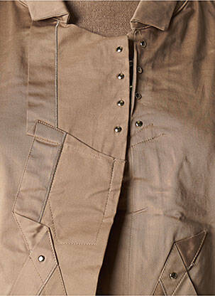 Veste casual col rond beige MARITHE & FRANCOIS GIRBAUD femme