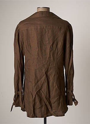 Tunique manches longues col chemisier marron PATRICK MENDES femme