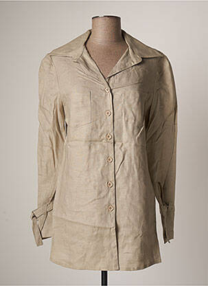 Tunique manches longues col chemisier beige PATRICK MENDES femme