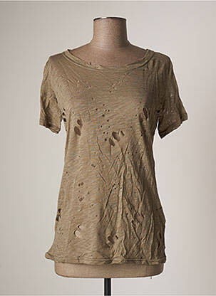 T-shirt stretch manches courtes vert JAD femme