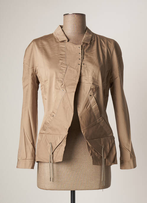 Veste casual col rond beige MARITHE & FRANCOIS GIRBAUD femme