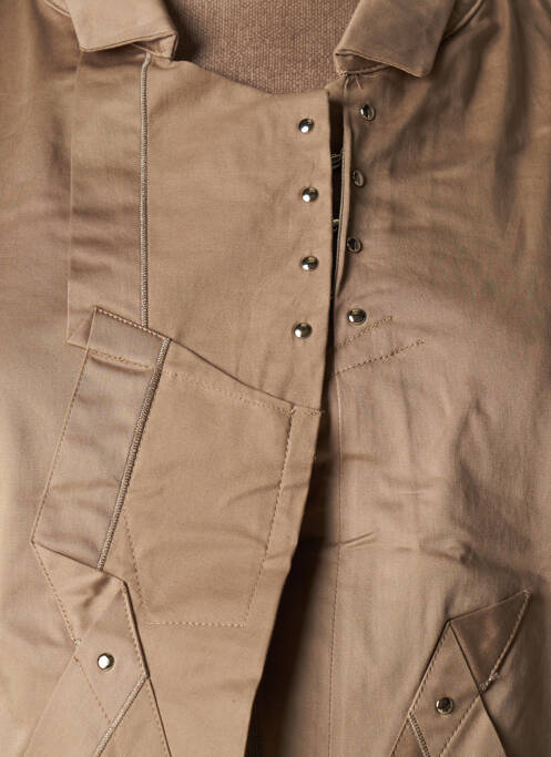 Veste casual col rond beige MARITHE & FRANCOIS GIRBAUD femme