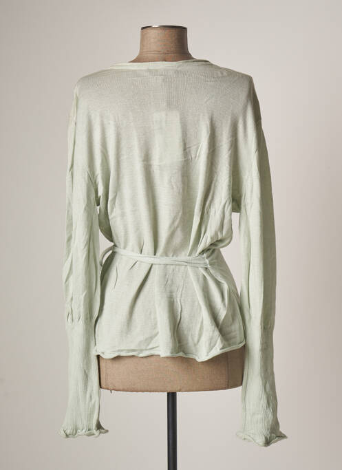 Gilet manches longues vert RIMINI pour femme