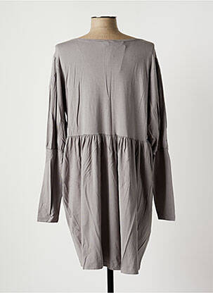Robe mi-longue manches longues manches longues gris RIMINI femme