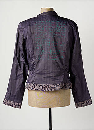 Veste casual epaulette violet MADAME ZAZA OF MARSEILLE femme
