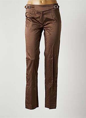 Pantalon droit stretch taille normale marron PATRICK MENDES femme