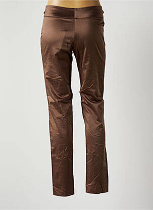 Pantalon droit stretch taille normale marron PATRICK MENDES femme