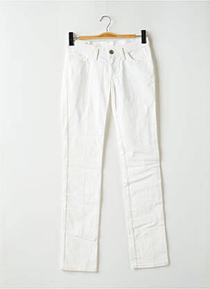 Jeans coupe slim slim taille basse blanc NVY femme