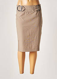 Jupe mi-longue doublure beige ABSOLU femme