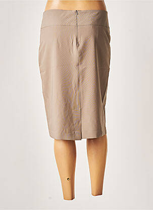 Jupe mi-longue stretch beige ABSOLU femme
