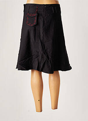 Jupe mi-longue fermeture zip latéral noir MADAME ZAZA OF MARSEILLE femme
