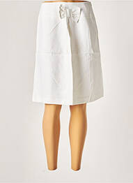 Jupe mi-longue fermeture zip latéral blanc PATRICK MENDES femme