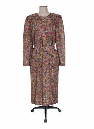 Robe longue manches longues manches longues jaune FRANCOISE DE FRANCE femme
