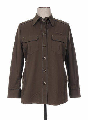 Veste casual epaulette vert FRANK WALDER femme