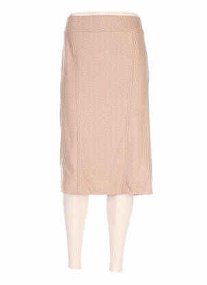 Jupe mi-longue coupe droite beige BASLER femme