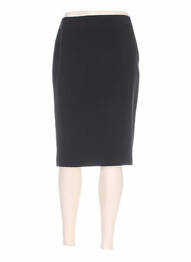 Jupe mi-longue coupe droite noir MAYERLINE femme