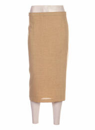 Jupe mi-longue coupe droite beige COUTUREINE femme