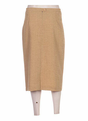 Jupe mi-longue coupe droite beige COUTUREINE femme