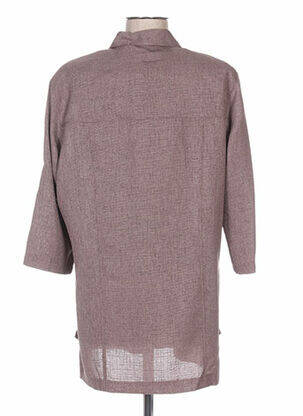 Chemisier coupe cintrée manches 3/4 marron REGINE femme