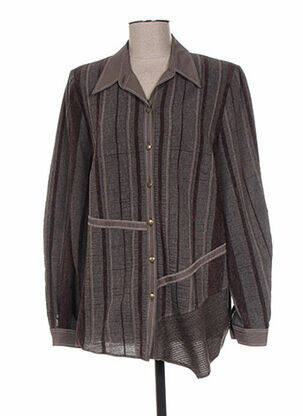 Veste casual epaulette marron FRANCOISE DE FRANCE femme