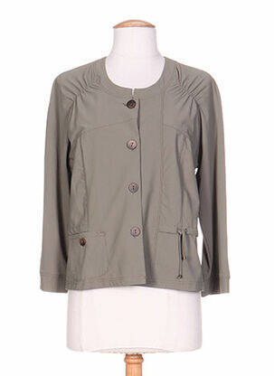 Veste casual col rond vert PAUPORTÉ femme