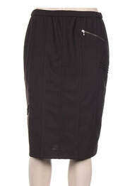 Jupe mi-longue coupe droite marron PAUPORTÉ femme