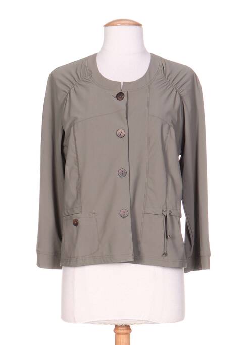 Veste casual col rond vert PAUPORTÉ femme