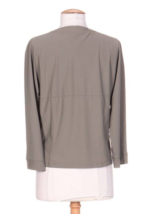 Veste casual col rond vert PAUPORTÉ femme