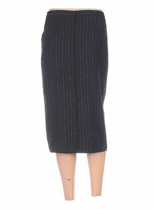 Jupe mi-longue taille élastique noir FRANCOISE DE FRANCE femme