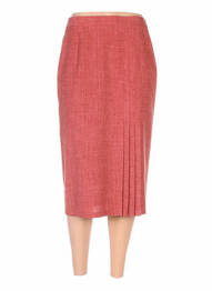 Jupe mi-longue taille élastique rouge MARCELLE GRIFFON femme