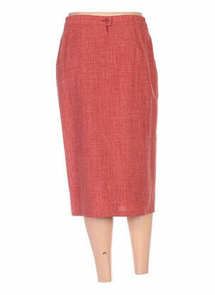 Jupe mi-longue taille élastique rouge MARCELLE GRIFFON femme