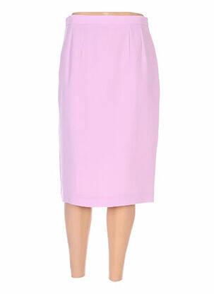 Jupe mi-longue taille haute rose WEILL femme