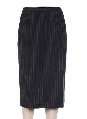 Jupe mi-longue taille élastique noir FRANCOISE DE FRANCE femme
